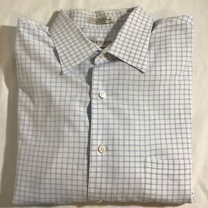 Van Heusen Dress Shirt Broadcloth Plaid 17-17 1/2.